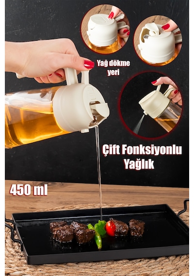 Porsima Alk-3154 Çok Amaçlı Cam Sprey Şişe Yağlık Yağdanlık Krem