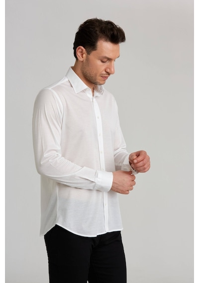 Bisse Platınıum Regular Fit Gömlek Beyaz Pltg014 D01 Beyaz