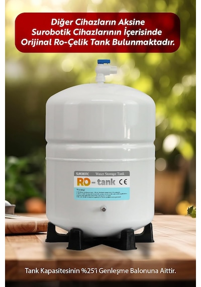 75 Gpd Membranlı 5 Filtreli Su Arıtma Cihazı 8 L Paslanmaz Çelik Tank Maksimum Arıtma Performansı Diğer