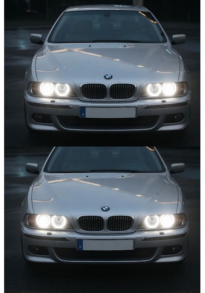 Bmw E39 Led Angel Halka Seti Beyaz Far İçi Halka Premium Görünüm