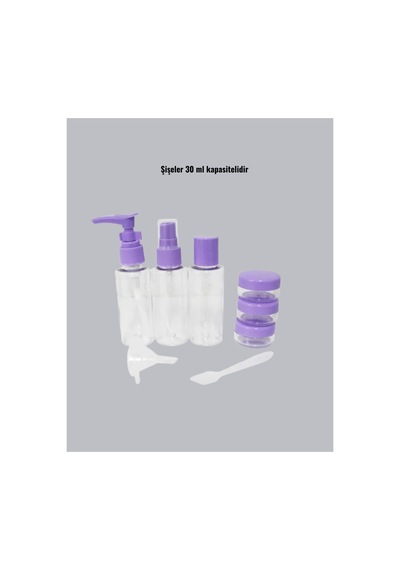 8753tknd Seyahat Banyo Seti 5 Parça Şeffaf Taşıma Çantalı 30 Ml 893hmng