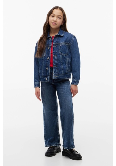 Tommy Hilfiger Kız Çocuk Ceket Ks0ks00753 Mavi