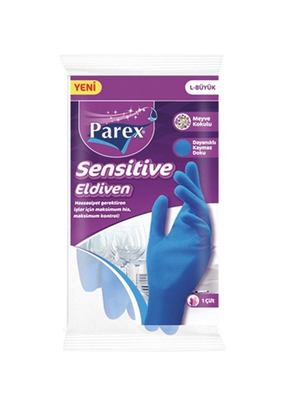 Parex Sensitive Eldiven Mavi Büyük L Beden