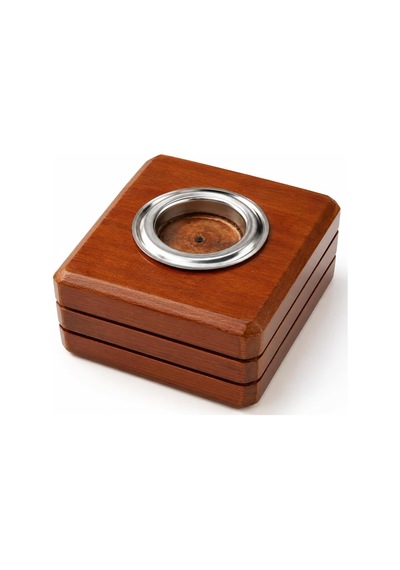Bfastore El Yapımı Ahşap Tealight Mumluk, Ceviz Rengi, 11x10x7 Cm Çok Renkli