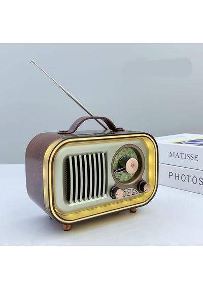 Rgb Kablosuz Şarjlı Nostaljik Radyo Mp3, Sd, Usb Bluetooth Hoparlör 1316
