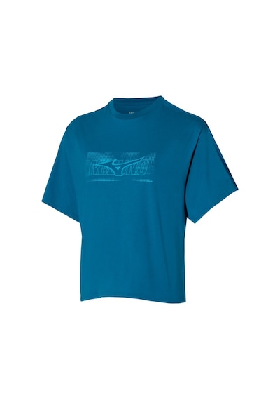 Mizuno Athletics Graphic Kadın Tişört Mavi