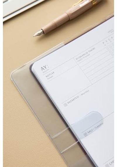 Charm Takılabilen A5 Şeffaf Ajanda Defter Kılıfı - Spiralsiz Lastiksiz Modellerle Uyumlu Çok Renkli