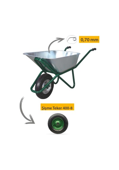 Kanat Pro Galvanizli Demonte El Arabası 0.70 Mm Sac