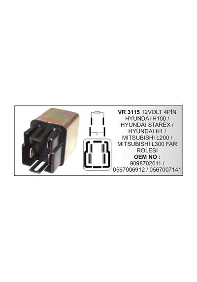 Far Rolesi 12V 4P Hyundai H100 L300 504628887