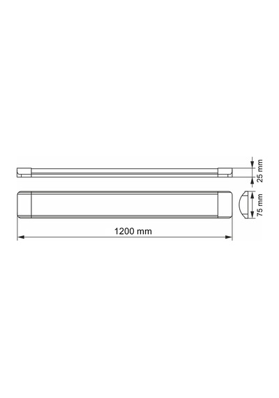 120Cm 36W Metal Bant Armatür (Beyaz) Diğer