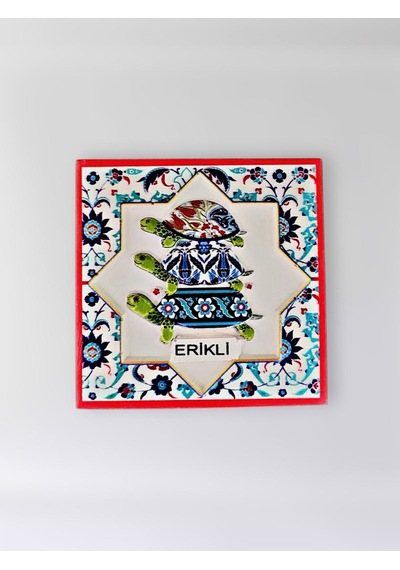 Polyester Kabartmalı Erikli Magnet 7 X 7 Cm Dekoratif Hediyelik Buzdolabı Süsü Kod:1516