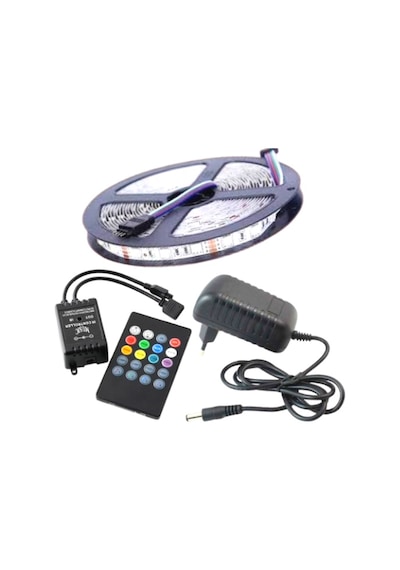 Rgb Sese Ve Müziğe Duyarlı Set 5-10 Metre Tak Çalıştır 3 Çip 5050