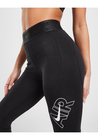 Nike Air Leggings Dm6065-010 Kadın Pamuklu Kumaş Siyah Spor Tayt