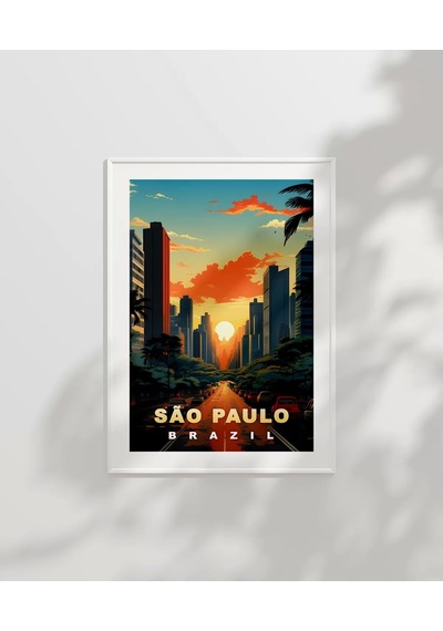 Çerçevesiz Poster São Paulo Gökyüzü