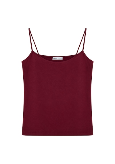 Vadon 1007 Kadın Pamuklu Slim Fit İnce Askılı Yumuşak Dokulu Basic Atlet Body Bordo
