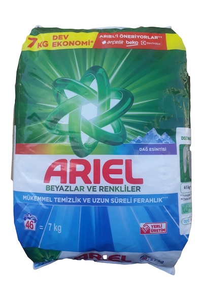 Ariel Matik Toz Çamaşır Deterjanı Dağ Esintisi Beyazlar Ve Renkliler 7 Kg