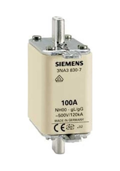 Siemens 3Na3836 Steatit Seramik Gövdeli Nh Bıçaklı Sigorta Buşonu 160A Boy 00 Genişlik 30Mm