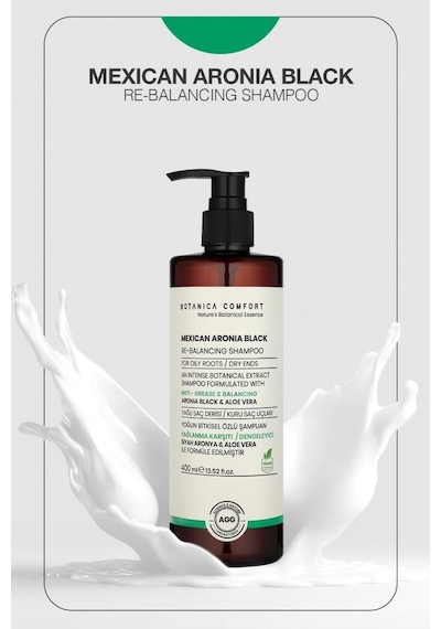 Botanica Comfort Sebum  Yağlanma  Siyah Aronya Üzümü & Aleo Vera Özlü Şampuan 400 ML