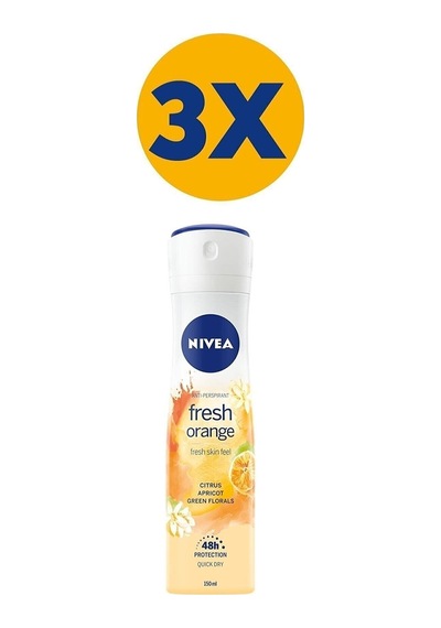 Kadın Sprey Deodorant Fresh Orange, 48 Saat Anti-perspirant Koruma, 150 ML 55656