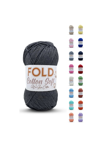 Cotton Soft - 103 Gri Pamuk Ip 100 Gram Örgü İpi Çanta İpi
