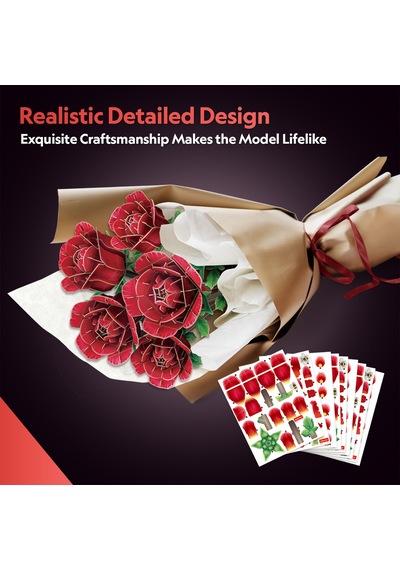 Büyük Gül Buketi 3d Puzzle P865h