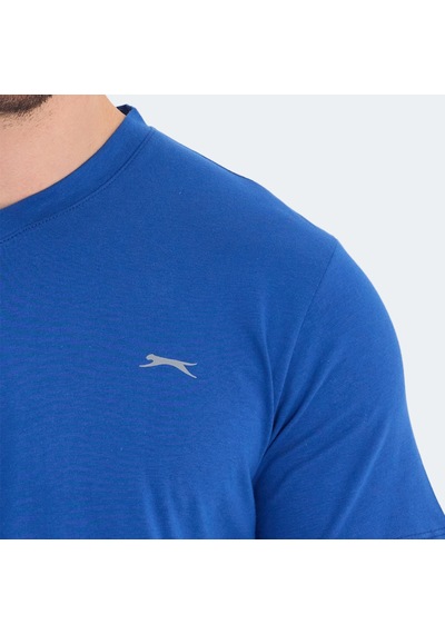 Slazenger RIVALDO Erkek V Yaka Saks Mavi Tişört