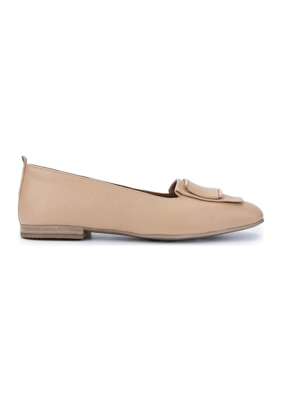 Tamer Tanca Kadın Hakiki Deri Bej Loafer Ayakkabı 1063 116-104 Bn Ayk Y25 Nude Dr Nude