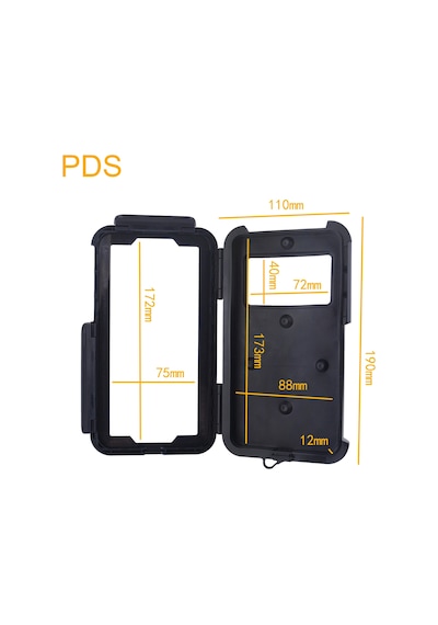Teknonet Pds-dc2 Bisiklet-motosiklet 360 Dönerli Telefon Tutucu - Siyah Siyah
