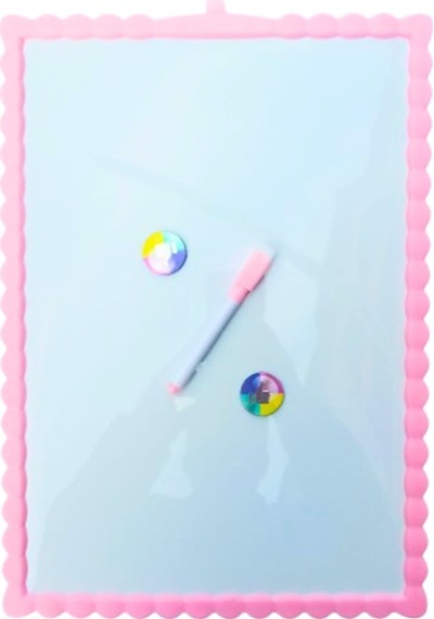 Çocuklar İçin Magnetik Çift Taraflı Yazı Tahtası 28x39.5 Cm Pembe Pembe