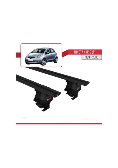 Toyota Yaris / Vitz P1 1999-2005 Arası İle Uyumlu Ace-4 Ara Atkı Tavan Barı Siyah