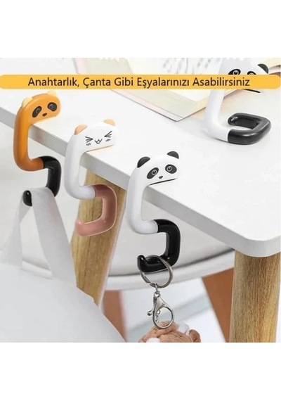 Mucit Home Çocuk Sıra Askısı Mobilya Askı Çanta Şapka Kablo Sevimli Figürlü Katlanabilir Kanca 1adet
