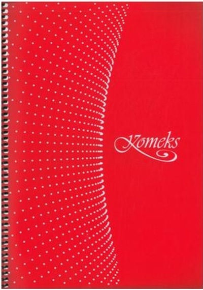 Komeks Spiralli Defter Plastik Kapak 72 Yp A4 Çizgisiz Kırmızı