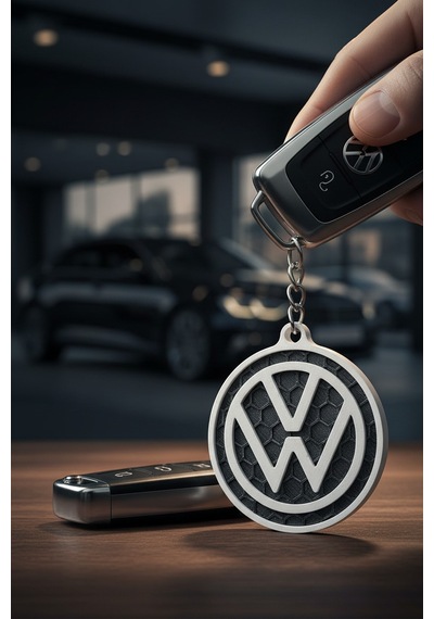 Volkswagen Logo Anahtarlık 3d Baskı Vw Uyumlu Şık Araç Anahtarlığı