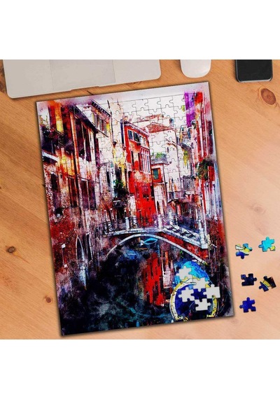 Venedik Nehir Manzarası 240 Parça Puzzle Yapboz Tablo-719087