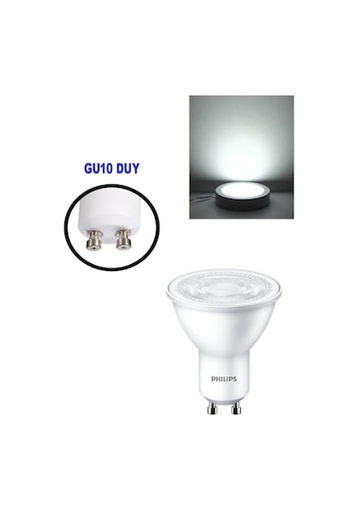 Philips Essential 4,7w 50w Led Spot Ampul Beyaz 6500k - 4 Adet