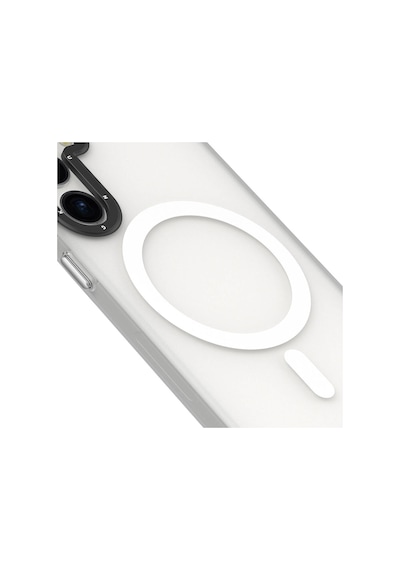Galaxy S24 Uyumlu Kılıf Magsafe Şarj Özellikli Youngkit Hidden Sand Serisi Kapak Beyaz