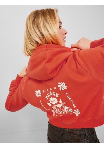 Jjxx Kapüşonlu Rahat Kesim Turuncu Kadın Sweatshirt 12241834 001