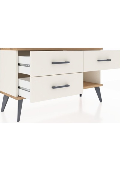 Arges Şifonyer 3 Çekmeceli 88x30x48 Aytaşı-çam/aytaşı Çam/aytaşı