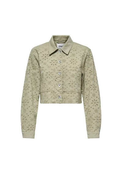 Only Onlelsa Short Crochet Jacket Kadın Ceket 15338055 Yeşil