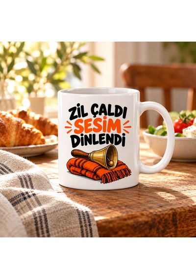 Erdo Ticaret Öğretmen Zili Tasarımlı Porselen Kupa - Model 830 Erdotıca