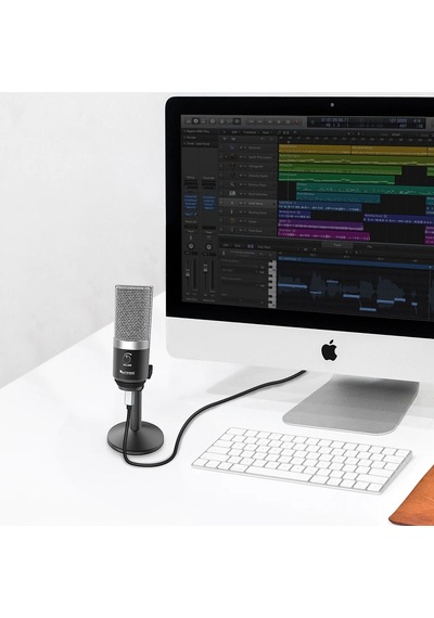 Fifine K670 Usb Gri Yayinci - Podcast Mikrofonu
