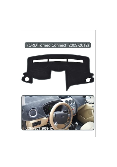 Ford Torneo Connect 2009-2012 Torpido Koruma Halısı Gri Kenar