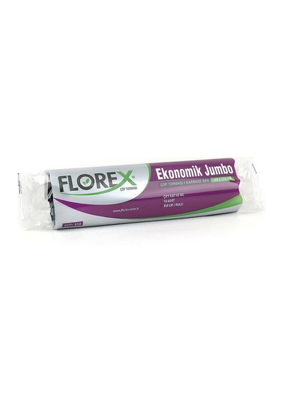 200 Adet Florex-513 Eko Jumbo 80x110cm Çöp Torbası 20x10 200 Bx40