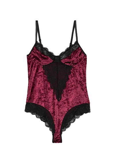Merry See Kadife Body Gecelik Babydoll Çok Renkli