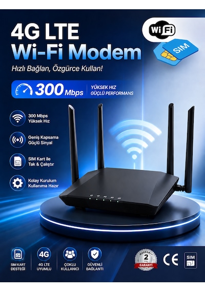 300 Mbps Solidfast 4g Lte Modem Sim Kartlı Modem Superbox Wi-fi 6 2.4 Ghz
