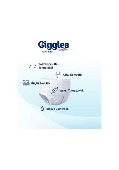 Giggles Yetişkin Bezi Emici Külot S - Küçük - Small 60 Adet