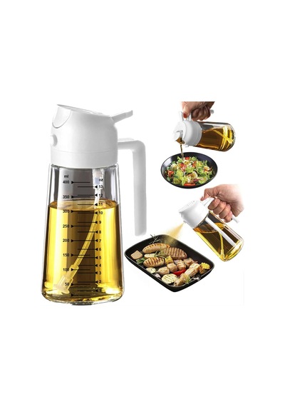 16oz/470ml Pişirme İçin Cam Zeytinyağı Püskürtücü - Mutfak Aletleri, Hava Fritözü, Salata Ve Barbekü İçin 2'