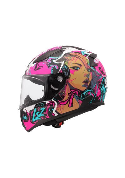 Ls2 Rapıd 2 Cyberg Mat Mor Kask Renkli
