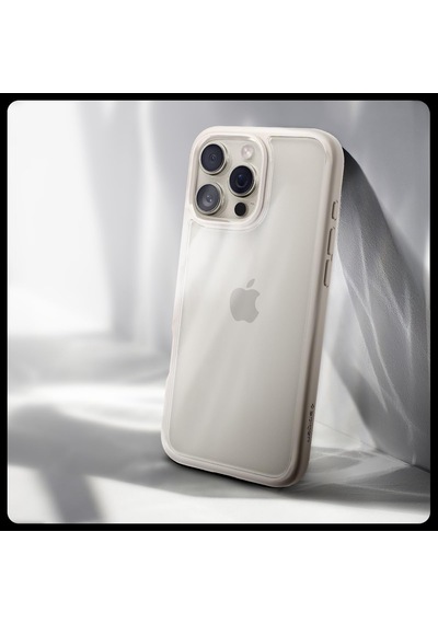 İphone 16 Pro İle Uyumlu Kılıf Ultra Hybrid Natural Titanium - Acs08127