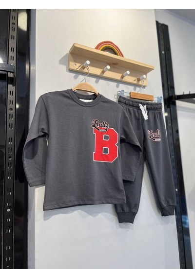Chicago Bulls Erkek Çocuk Eşofman Takımı Gri